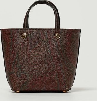 Etro Borsa Mini Essential Etro in cotone spalmato con Paisley jacquard