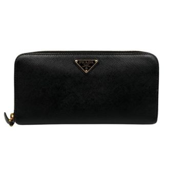 Prada Black Leather Long Wallet (Bi-Fold) (Pre-Owned)