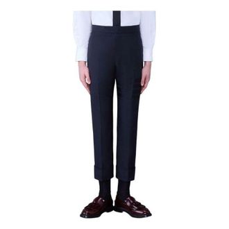 Thom Browne Plain Wwave 4-Bar Backstrap Trouser Dark Blue MTC001A06146420