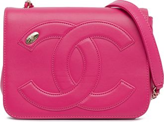 Chanel Roze Cc Logo Schoudertas