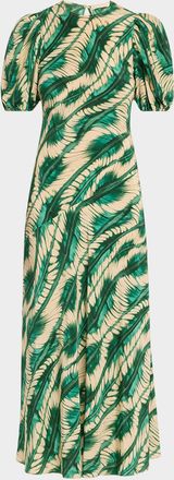 Ulla Johnson Ines Puff-Sleeve Midi Dress