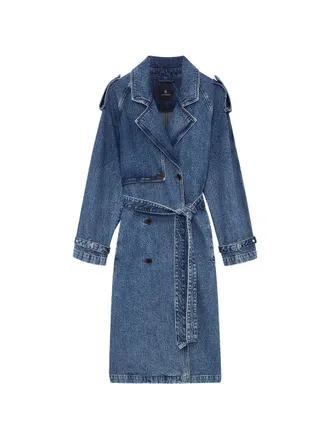 Anine Bing Rickie Maxi Trench - Cabana Blue
