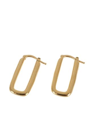 Jil Sander rectangular earrings - women - Brass - One Size - Gold