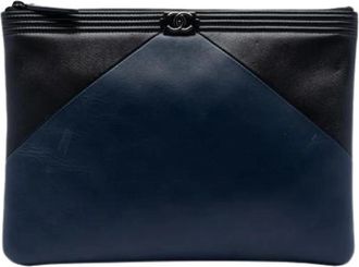 Chanel Pre-owned Leren Clutch - Dames - Vintage Clutch - Veelkleurig - ONE Size - Leer - Vintage