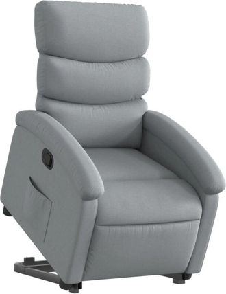 vidaXL Vidaxl - Sill&oacute;n Reclinable Elevable De Tela Gris Claro