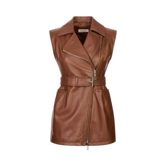 Sportmax Dames, Jassen, Bruin, Maat: XS Leer
