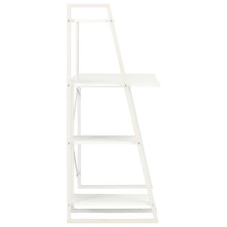 Berkfield Home Elegant Desk with Shelving Unit White 102x50x117 cm | Size: 102 x 50 x 117 cm