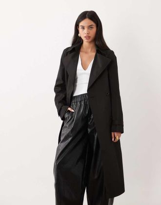 Forever New trench con cintura nero