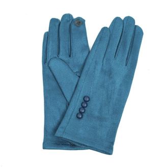 My Brand ALISON GLOVES TEAL BUTTONS Lady Winter Warm Gloves Touch Screen