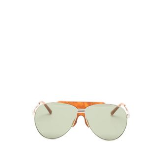 The Attico X Linda Farrow Amelia Pilot-frame Sunglasses