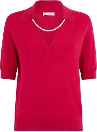 Liu Jo V-hals Trui - Dames - V-hals truien - Roze - S - Truien & Vesten