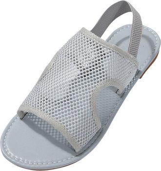 Generic Mesh Shoes Women Casual Breathable Comfort Flat Sandals Large Size Stylish Elastic Strap Walking Summer Shoes Indoor Outdoor