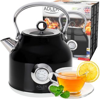 Adler Europe Bouilloire Electrique Adler Ad 1346b - Puissance 1850-2200w - Avec Thermom&egrave;tre 1,7 Strix Coloris Noire