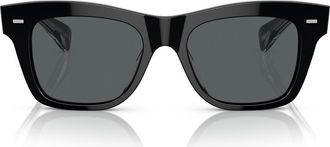 Oliver Peoples Ms. Oliver 51mm Polarized Square Sunglasses in Black Polarized at Nordstrom