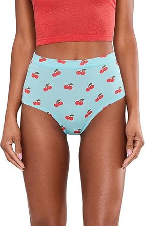 MeUndies UltraModaltm FeelFree High Waisted Cheeky Womens Underwear Cherry Cherry Baby : 2XL, Elastane