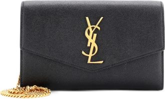 Saint Laurent Uptown Chain Wallet Leather crossbody bag - Zwart