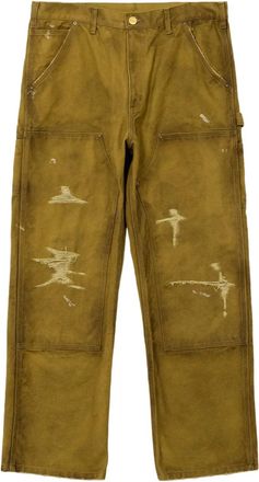 Bows & Arrows Pantaloni in cotone con effetto vissuto - Giallo