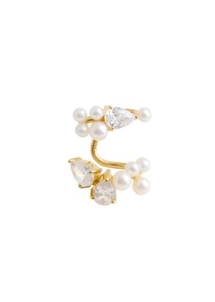 Completedworks Chasing Shadows Iii Embellished 14kt Gold Vermeil ear Cuff - One Size