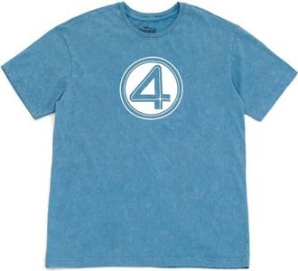 MARVEL Fantastic Four Cosplay Short Sleeve T-Shirt in Mottled Blue F4 at Nordstrom, Size Xx-Large