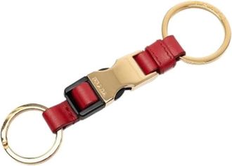 Prada Pre-owned Accessories, female, Red, Size: ONE SIZE Pre-owned Leather Key-holder