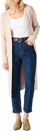BLACK TAPE Dex Long Cardigan In Cream/beige