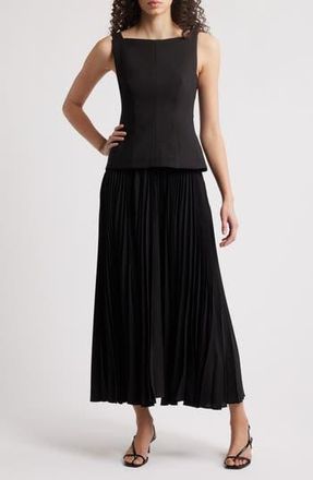 Acler Hollinshill Pleated Sleeveless Maxi Dress in Black at Nordstrom Rack, Size 12