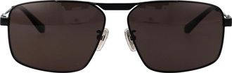 Balenciaga Stijlvolle zonnebril Bb 0418Sk - Heren - Zonnebrillen - Zwart - 62 MM - Accessoires