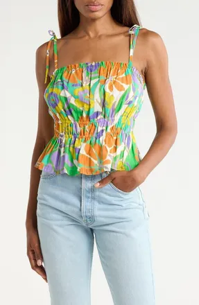 Ramy Brook Rio Tie Strap Top in Retro Garden at Nordstrom Rack, Size Xx-Small