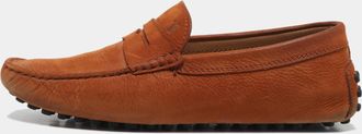 Tod's Tods Brown Nubuck Leather Driver Loafers