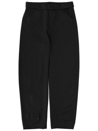 Christophe Lemaire Black Polyester-Blend Cropped Tailored Pants