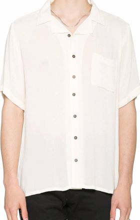 Raga Purush Rayon Button Down Shirt In White