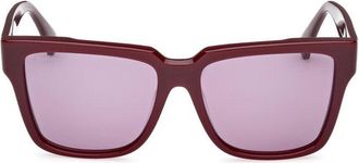 Max Mara MM007869Y Square Frame Sunglasses - Burgundy