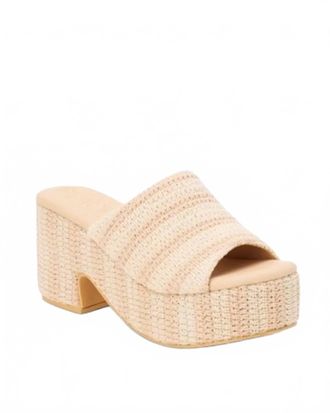 Matisse Footwear Womens Terry Stripe Platform Sandal In Natural
