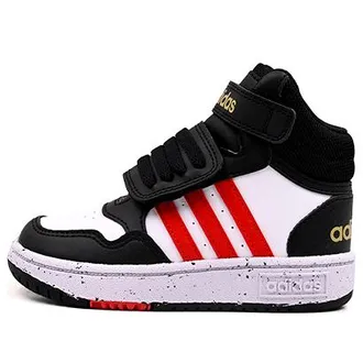 adidas (TD) adidas Hoops Mid I Shoes Black White Vivid Red HR0229