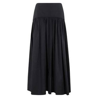 Staud Maxi Skirts, female, Black, Size: XS Flowy Midi Skirt in Procida Style