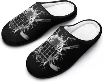 Generic Thunder Ice Hockey Womens Slippers Winter Warm House Shoes Indoor Outdoor Hotel Slipper