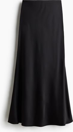 H&M Slipjupe aus Satin - Schwarz