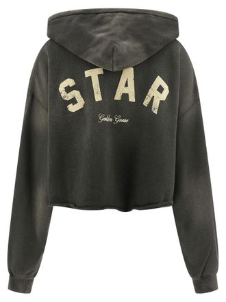 Golden Goose Gauze Delav&eacute; Cotton Hoodie - Gray