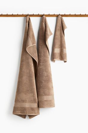 H&M Badehandtuch aus weichem Frottee - Beige