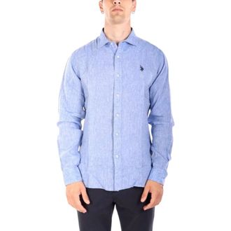 U.S.Polo Association Hombre, Camisas, Azul, Talla: L