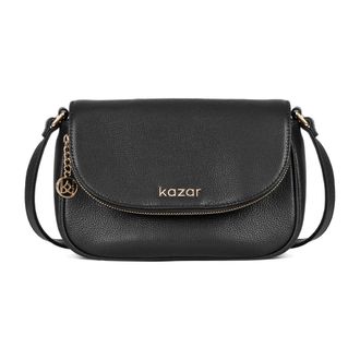 Kazar Leren Crossbodytas - Dames - Schoudertassen - Zwart - ONE Size - Tassen
