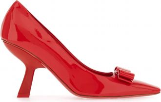Ferragamo Womens Vara Bow Pumps In Red