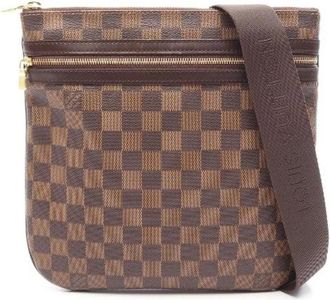 Louis Vuitton Pre-owned Pochette Bosphore Damier Shoulder Bag - Dames - Vintage Schoudertas - Bruin - ONE Size - Leer - Vintage