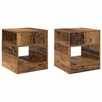 vidaXL Mesa Auxiliar 2 Pcs Madera Vieja 40,5 X 40 X 45 Cm Vidaxl