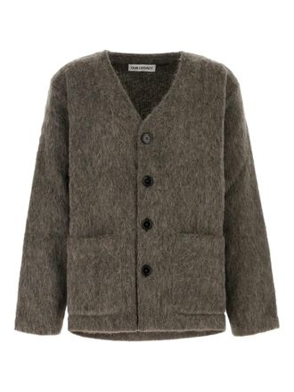 Our Legacy mud hairy texture cardigan - Grey