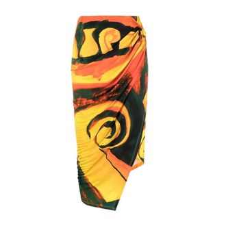 Louisa Ballou Midi Skirts, female, Multicolor, Size: L Coastline Wrap Skirt