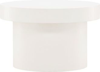 Venture Design Mesa baja redonda de madera ø80cm - Blanco, Blanca