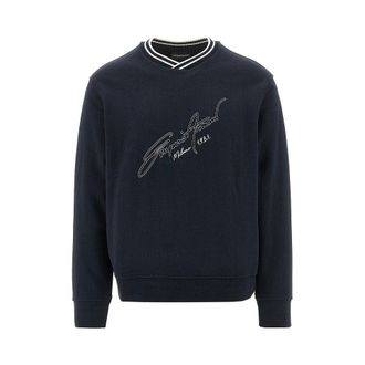 Emporio Armani Logo embroidery crewneck sweatshirt Man XXL