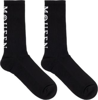 Alexander McQueen Alexander McQueen, Socks, male, Black, Size: M Black Socks With Decoration