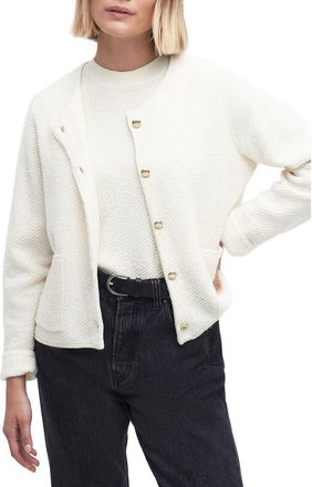 Barbour Celeste Knit Jacket in Antique White at Nordstrom, Size 10 Us